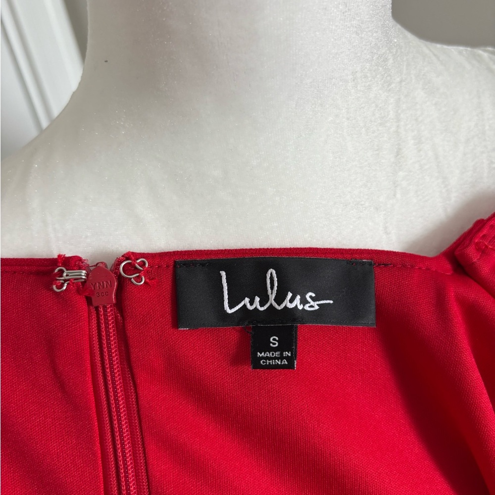 Lulu's Scarlet Ruffle Mini Dress - Picture 5 of 5